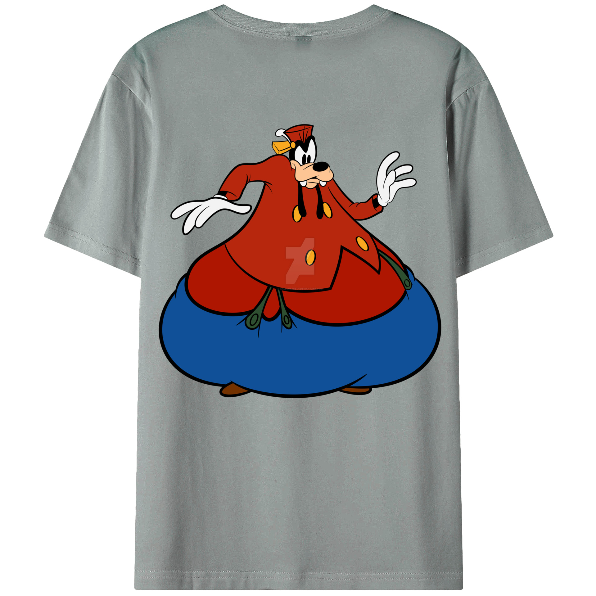 ミッキーマウス Mickey Mouse 綿100％ メンズ半袖Tシャツ（バックプリント） 通気性